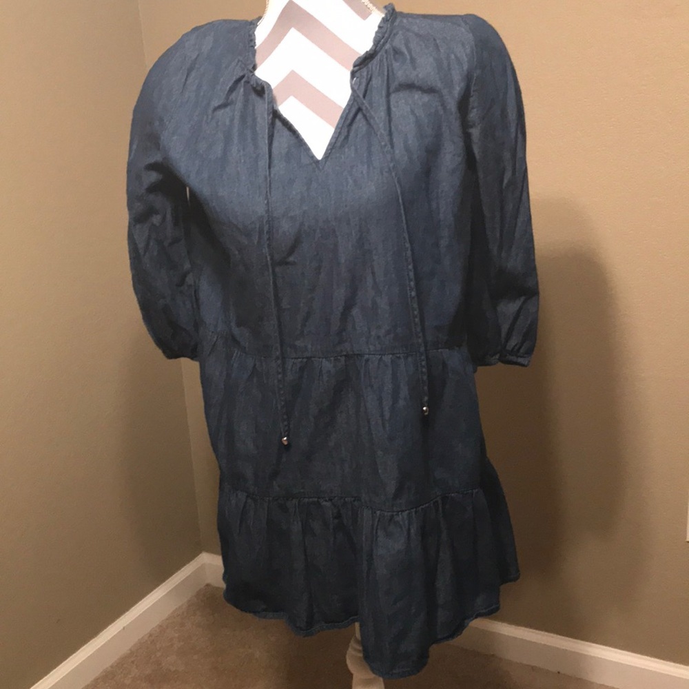 Tassels N Lace Denim Shirt - size medium